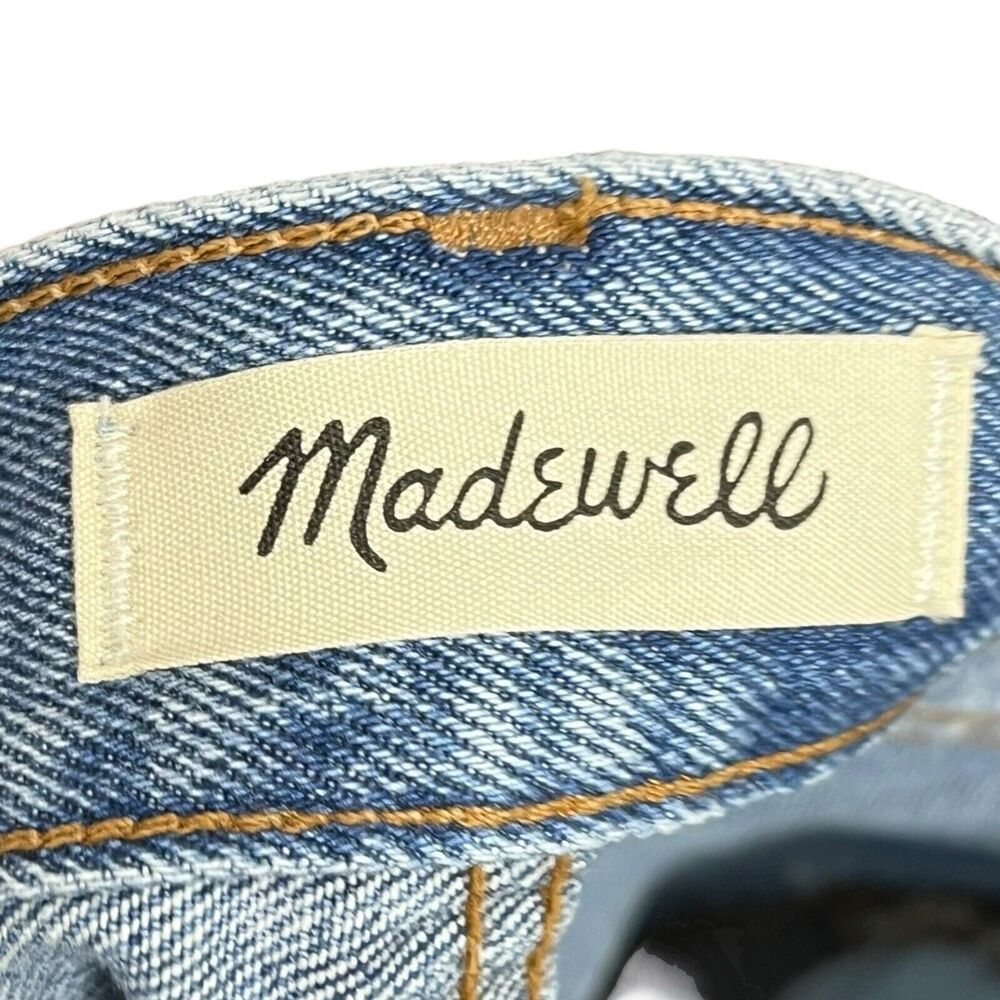 Madewell‎ Momjean Shorts Flintwood Wash Size 23 High Rise Distressed Cotton - Picture 10 of 12
